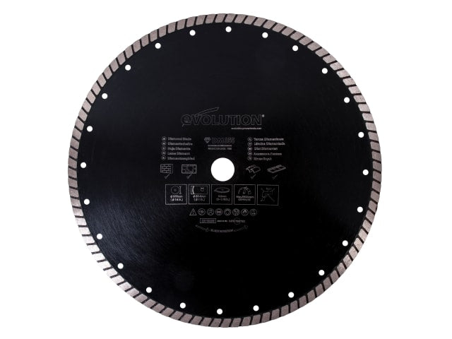 Evolution RAGE Diamond Blade 355mm Segmented Rim for Stone Concrete Marble