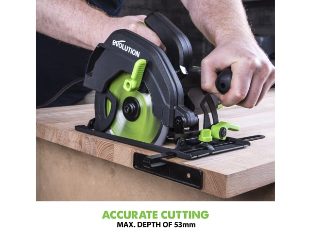 Evolution F165CCSL 1200W Multi-Material Circular Saw with Blade & Accessories