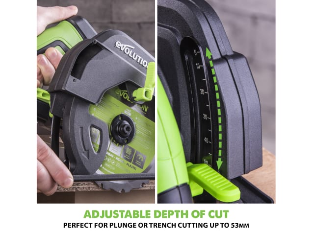 Evolution F165CCSL 1200W Multi-Material Circular Saw with Blade & Accessories