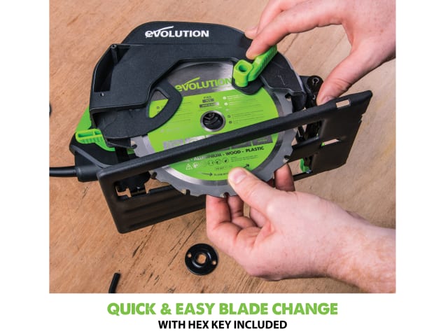 Evolution F165CCSL 1200W Multi-Material Circular Saw with Blade & Accessories