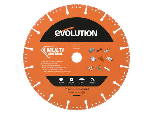 Evolution Diamond Demolition Disc Cutter Blade 230mm Multi-Material Cutting