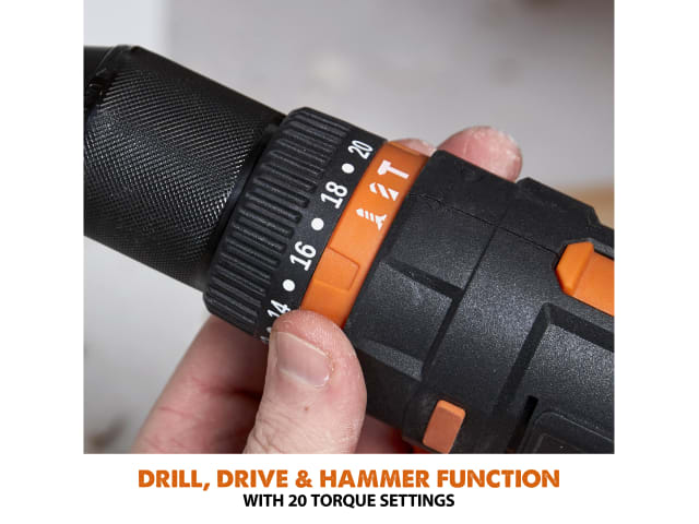 Evolution R13CMB-Li EXT 18V Combi Drill Bare Unit 13mm Keyless Chuck 45Nm