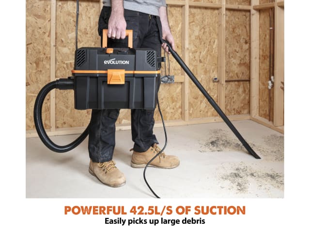 Evolution R15VAC 1000W L Class Wet & Dry Vacuum with Blower & Accessories