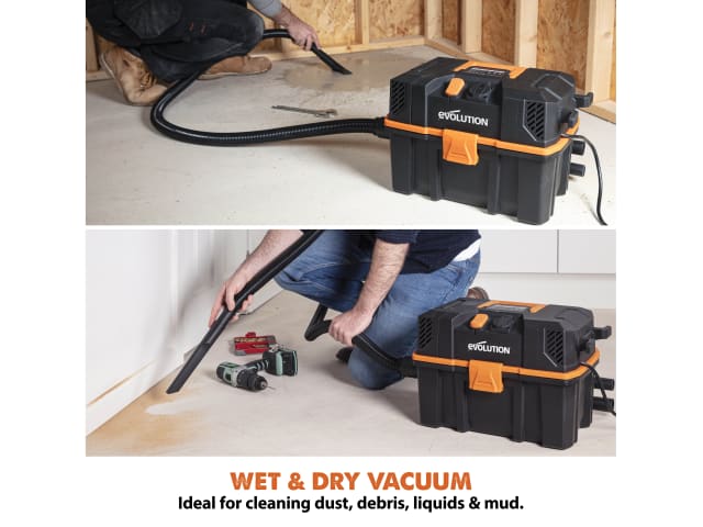 Evolution R15VAC 1000W L Class Wet & Dry Vacuum with Blower & Accessories