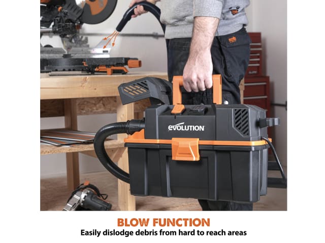 Evolution R15VAC 1000W L Class Wet & Dry Vacuum with Blower & Accessories