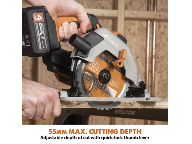 Evolution R165CCS-Li EXT Circular Saw 18V Multi-Material Cutting Tool