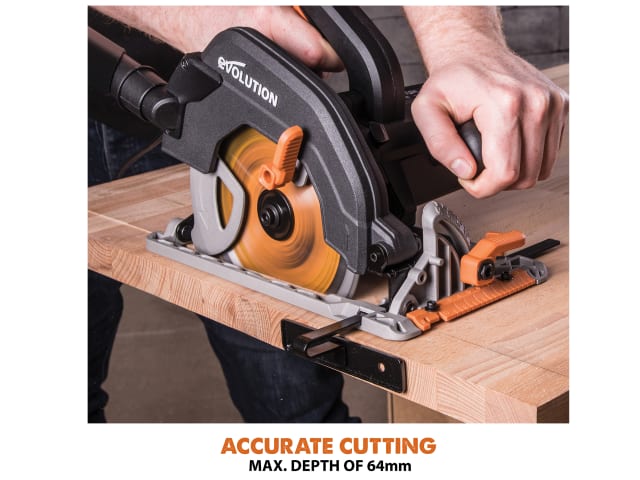 Evolution R185CCS Circular Saw 185mm 1600W 110V with Multi-Purpose Blade