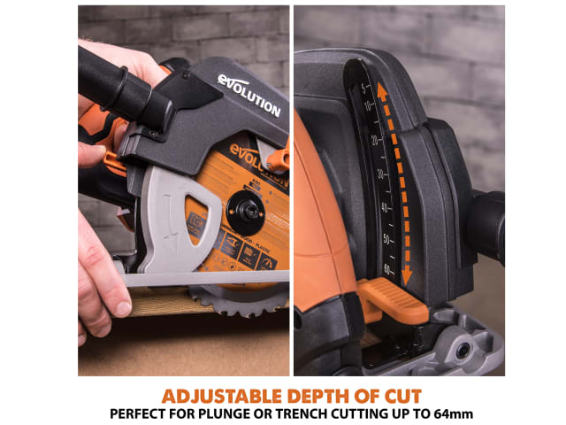 Evolution R185CCS Circular Saw 185mm 1600W 110V with Multi-Purpose Blade