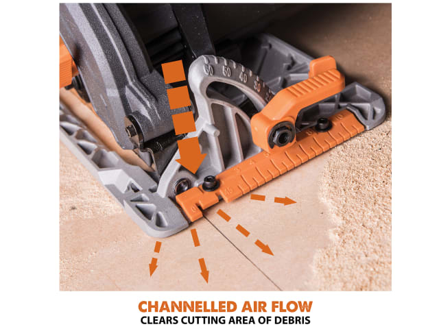 Evolution R185CCS Circular Saw 185mm 1600W 110V with Multi-Purpose Blade