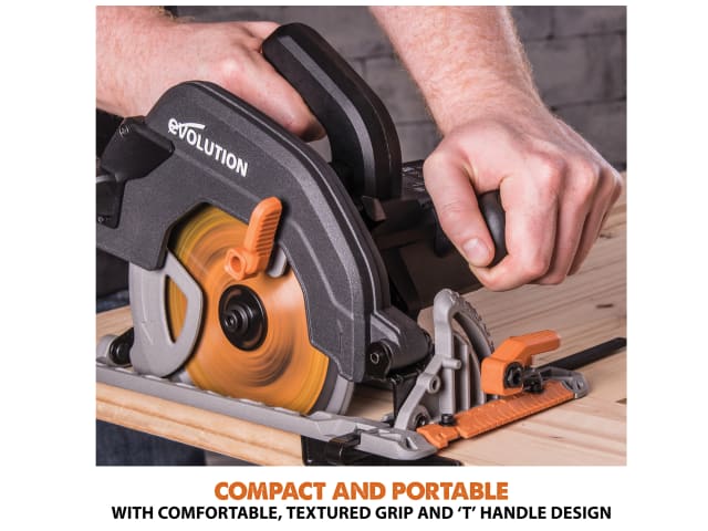 Evolution R185CCS Circular Saw 185mm 1600W 110V with Multi-Purpose Blade