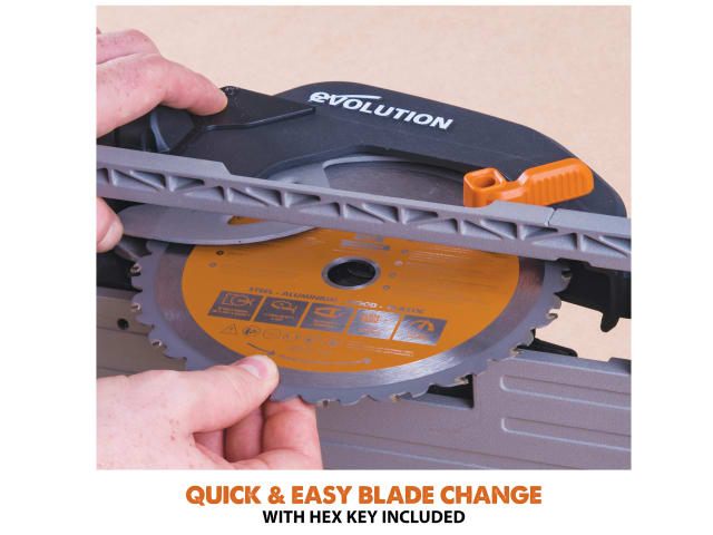 Evolution R185CCS Circular Saw 185mm 1600W 110V with Multi-Purpose Blade