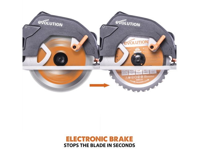 Evolution R185CCS Circular Saw 185mm 1600W 110V with Multi-Purpose Blade