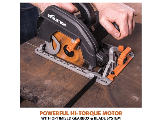 Evolution R185CCSX Circular Track Saw Kit 185mm 1600W Adjustable Depth