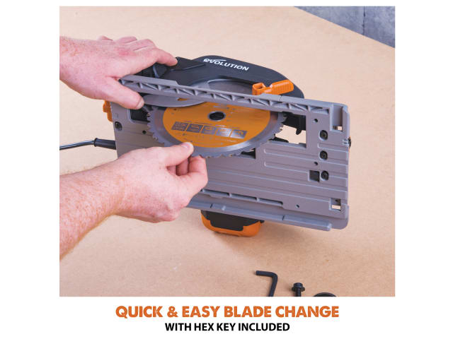 Evolution R185CCSX Circular Track Saw Kit 185mm 1600W Adjustable Depth