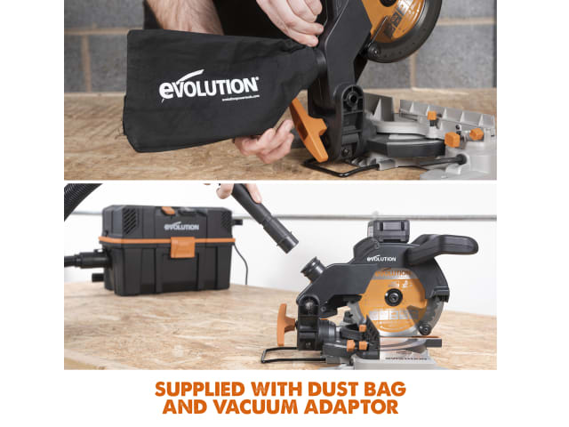 Evolution R185CMS-Li EXT 18V Compound Mitre Saw Multi-Material Cutting Tool