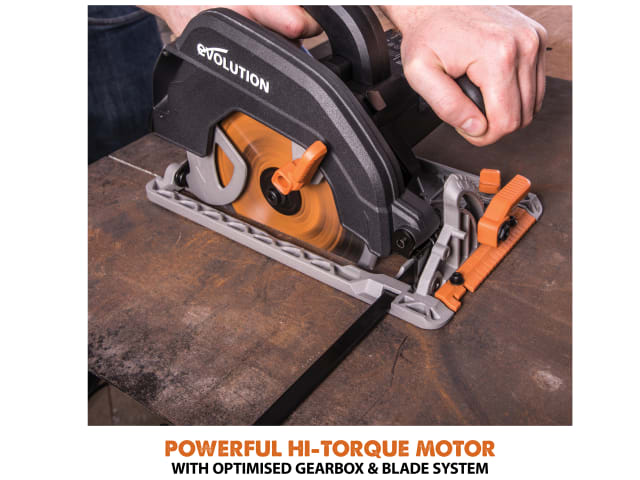 Evolution R185CCSX+ Circular Track Saw 185mm 1600W 110V Adjustable Depth