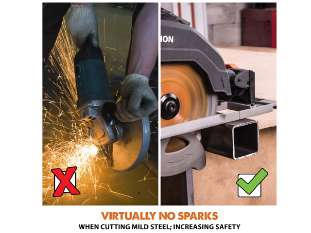 Evolution R185CCSX+ Circular Track Saw 185mm 1600W 110V Adjustable Depth