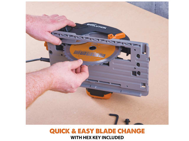 Evolution R185CCSX+ Circular Track Saw 185mm 1600W 110V Adjustable Depth