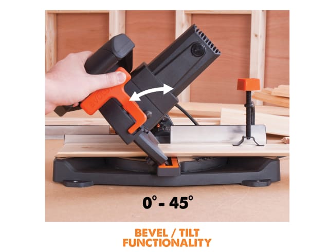Evolution R210CMS 1200W Multi-Purpose Compound Mitre Saw 110V TCT Blade