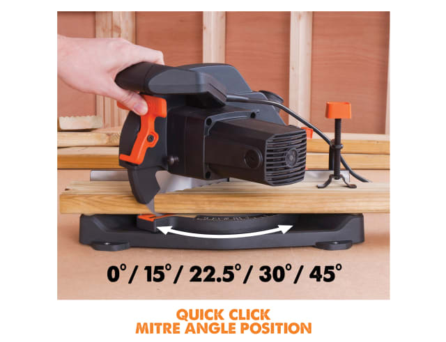 Evolution R210CMS 1200W Multi-Purpose Compound Mitre Saw 240V TCT Blade