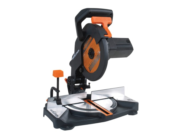 Evolution R210CMS 1200W Multi-Purpose Compound Mitre Saw 240V TCT Blade