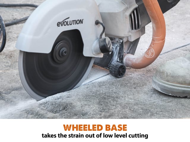 Evolution R230DCT 230mm Disc Cutter 1600W 110V + Diamond Blade & Safety Features