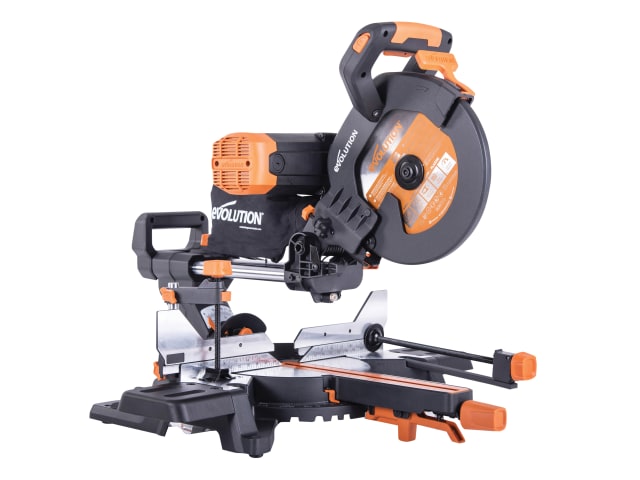Evolution R255SMS-DB+ 255mm Sliding Mitre Saw 2000W Multi-Material Cutting