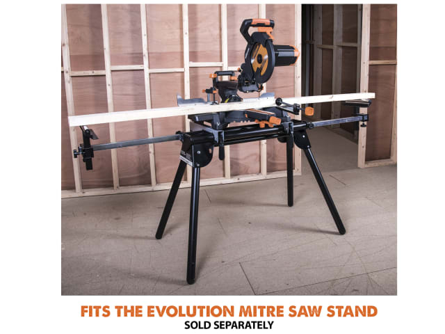 Evolution R255SMS+ Pro Sliding Mitre Saw 255mm 2000W Multi-Material Cutting