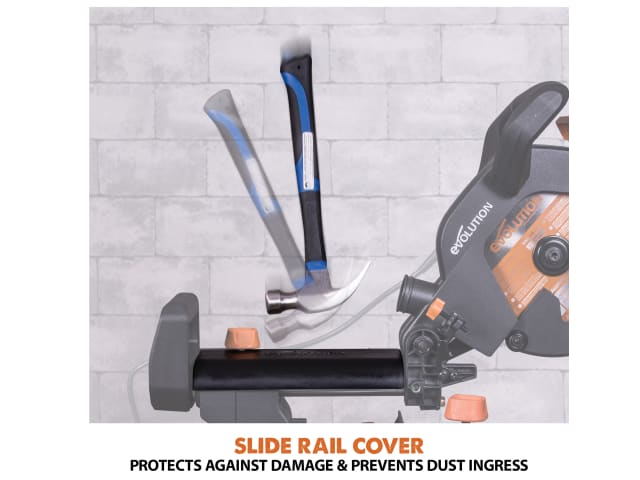 Evolution R255SMS+ Pro Sliding Mitre Saw 255mm 2000W Multi-Material Cutting