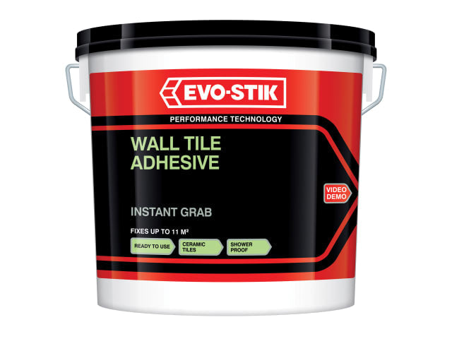 EVO-STIK Instant Grab Wall Tile Adhesive 1L Ready-Mixed for Ceramic Tiles