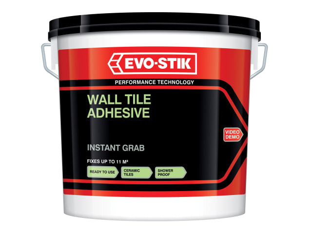 Evo-Stik Instant Grab Wall Tile Adhesive 2.5L Ready-Mixed for Ceramic Tiles