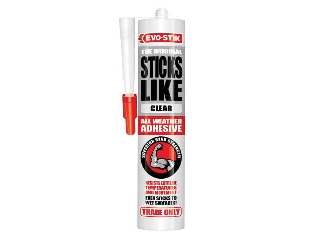 EVO-STIK Sticks Like Clear Adhesive 290ml All Weather Strong Bonding Solution