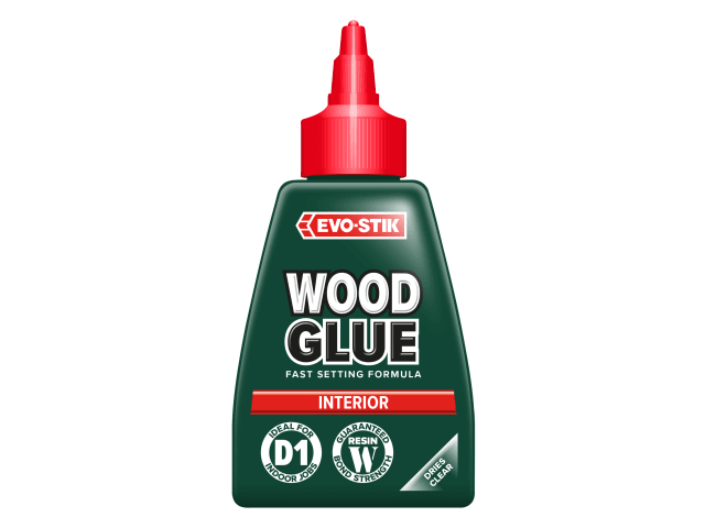 EVO-STIK Wood Glue Interior 250ml Extra Strong Fast-Setting Clear Finish