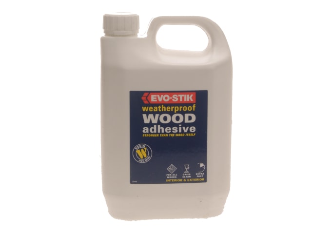 EVO-STIK Wood Glue Exterior 2.5L Fast Setting Weatherproof Strong Bond