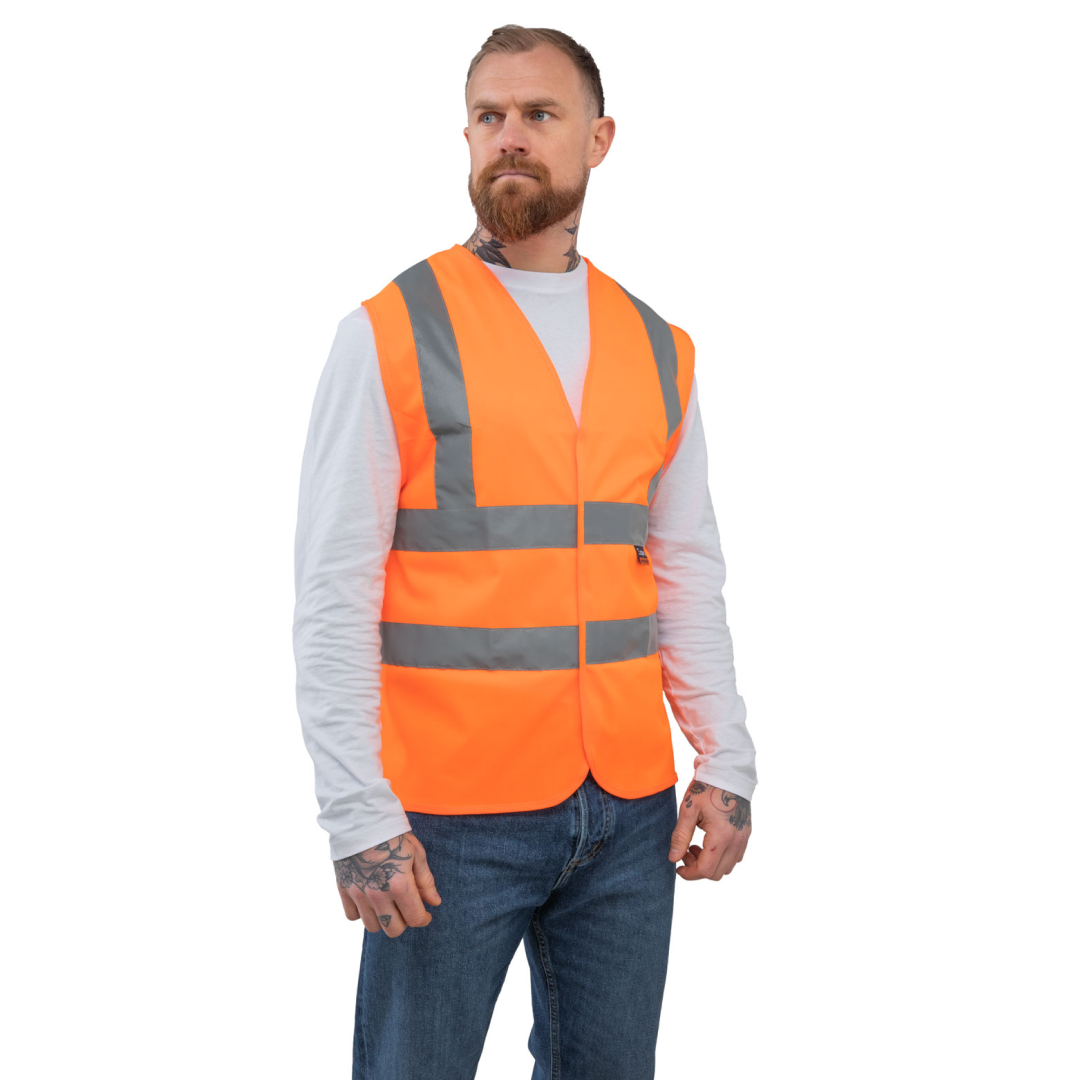 Espro High Visibility Waistcoat Velcro Fastening EN20471 Reflective Safety Gear