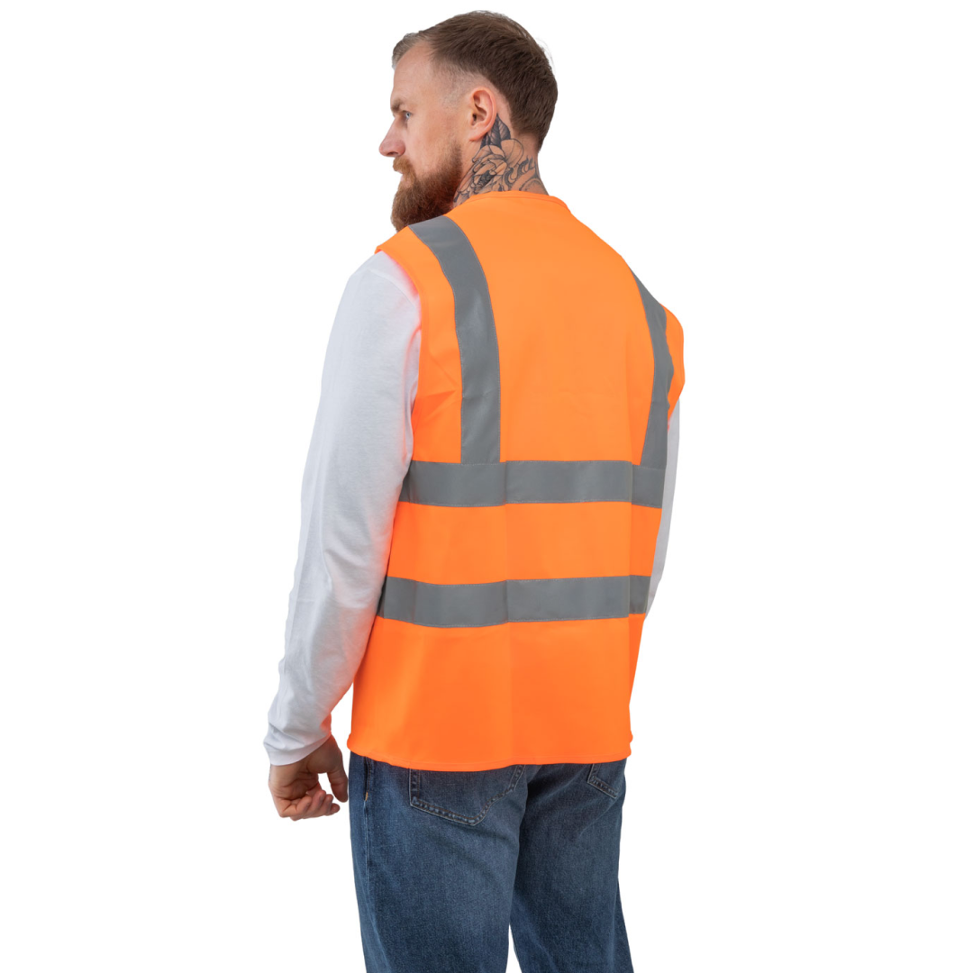 Espro High Visibility Waistcoat Velcro Fastening EN20471 Reflective Safety Gear