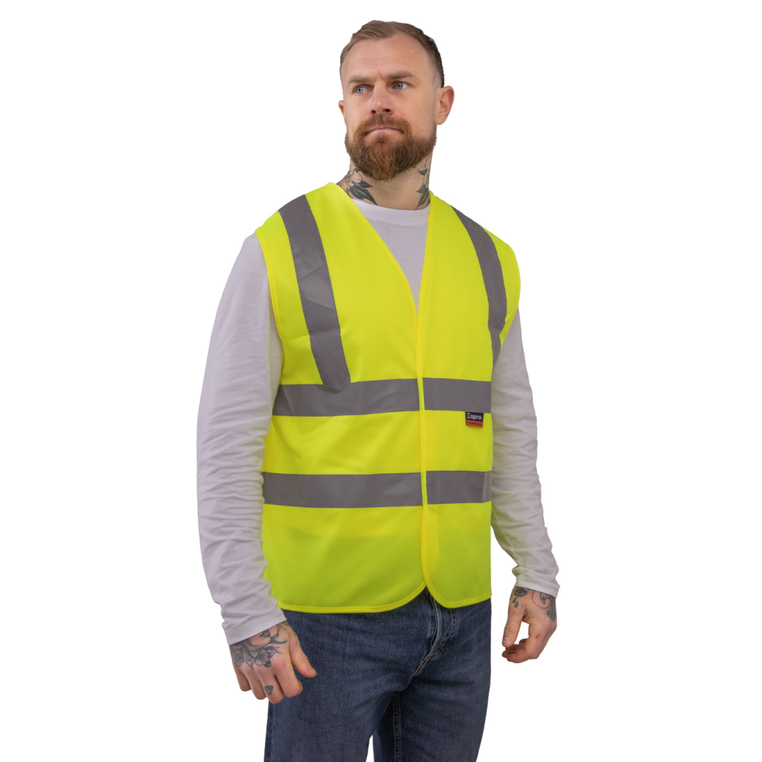 Espro High Visibility Waistcoat Velcro Fastening EN20471 Reflective Safety Gear
