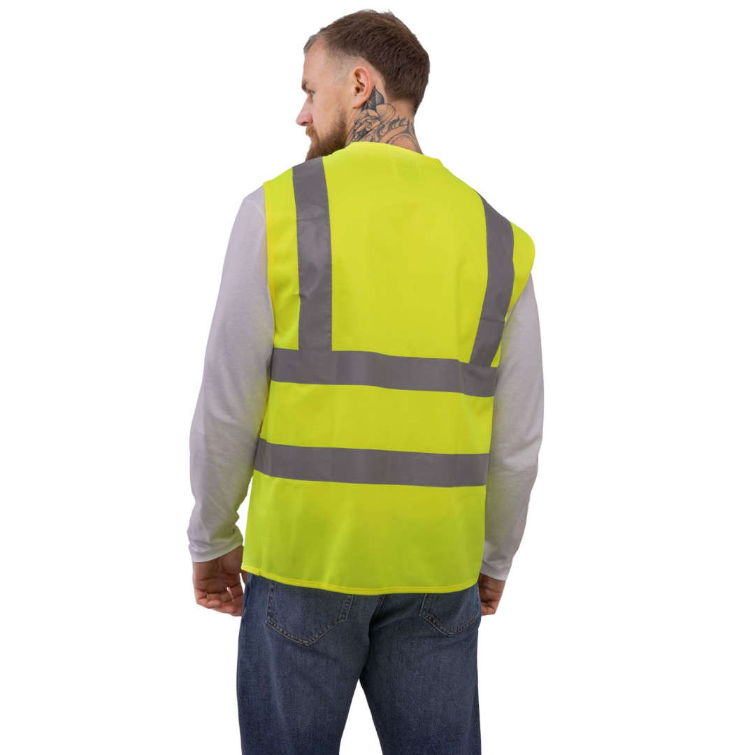 Espro High Visibility Waistcoat Velcro Fastening EN20471 Reflective Safety Gear