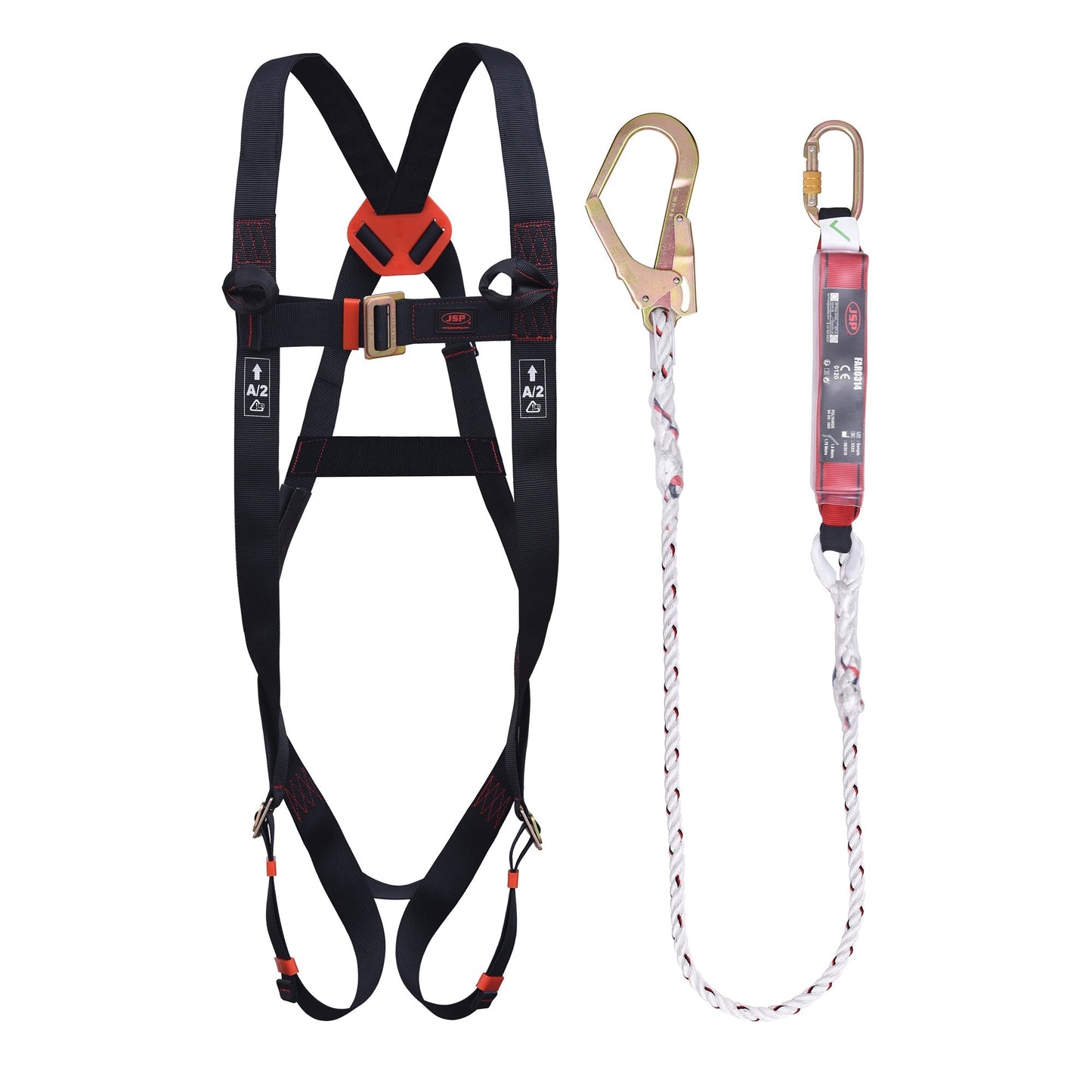 JSP Spartan Single Fall Arrest Kit with 2-Point Harness and Lanyard