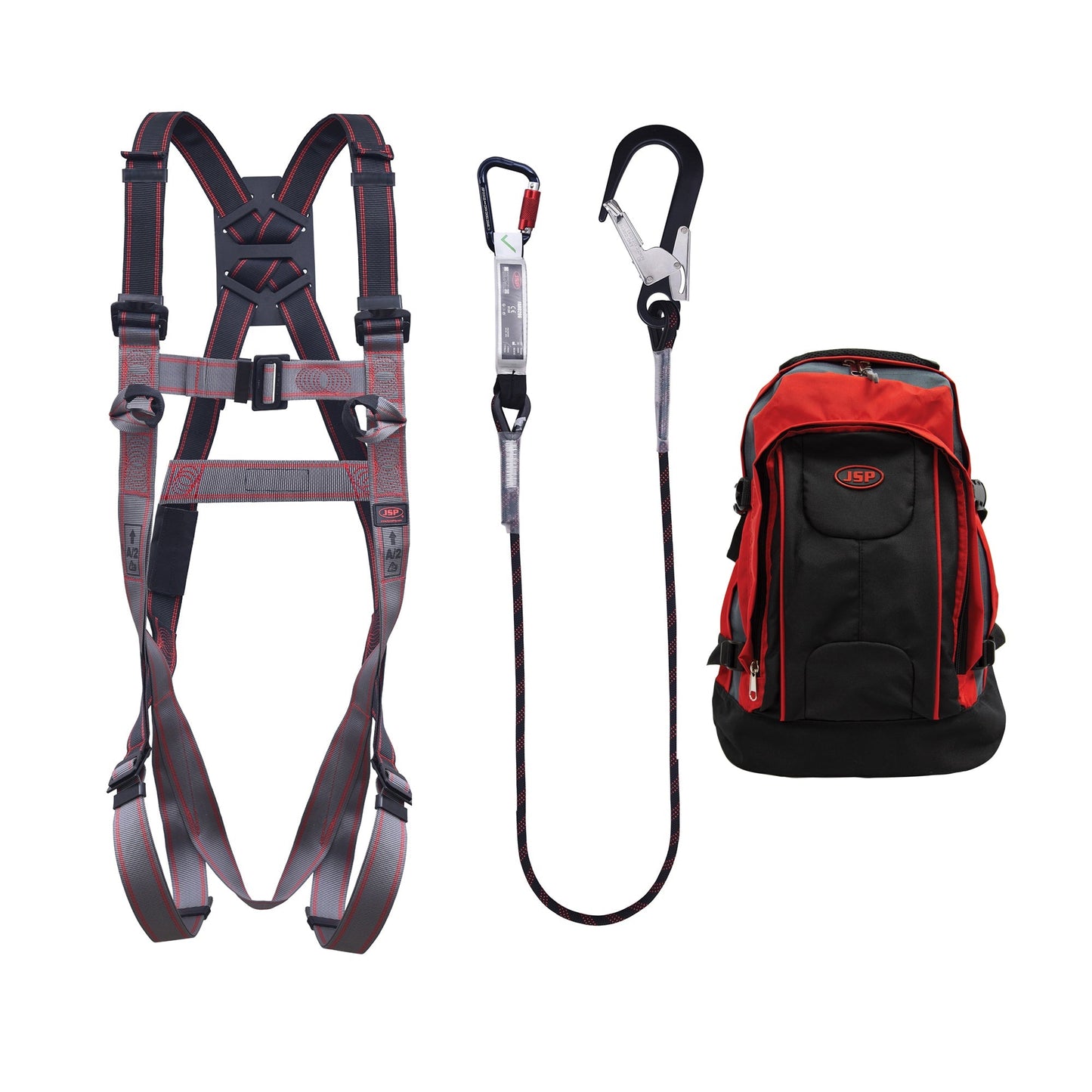 JSP Pioneer Single Fall Arrest Kit with 2-Point Harness and Lanyard