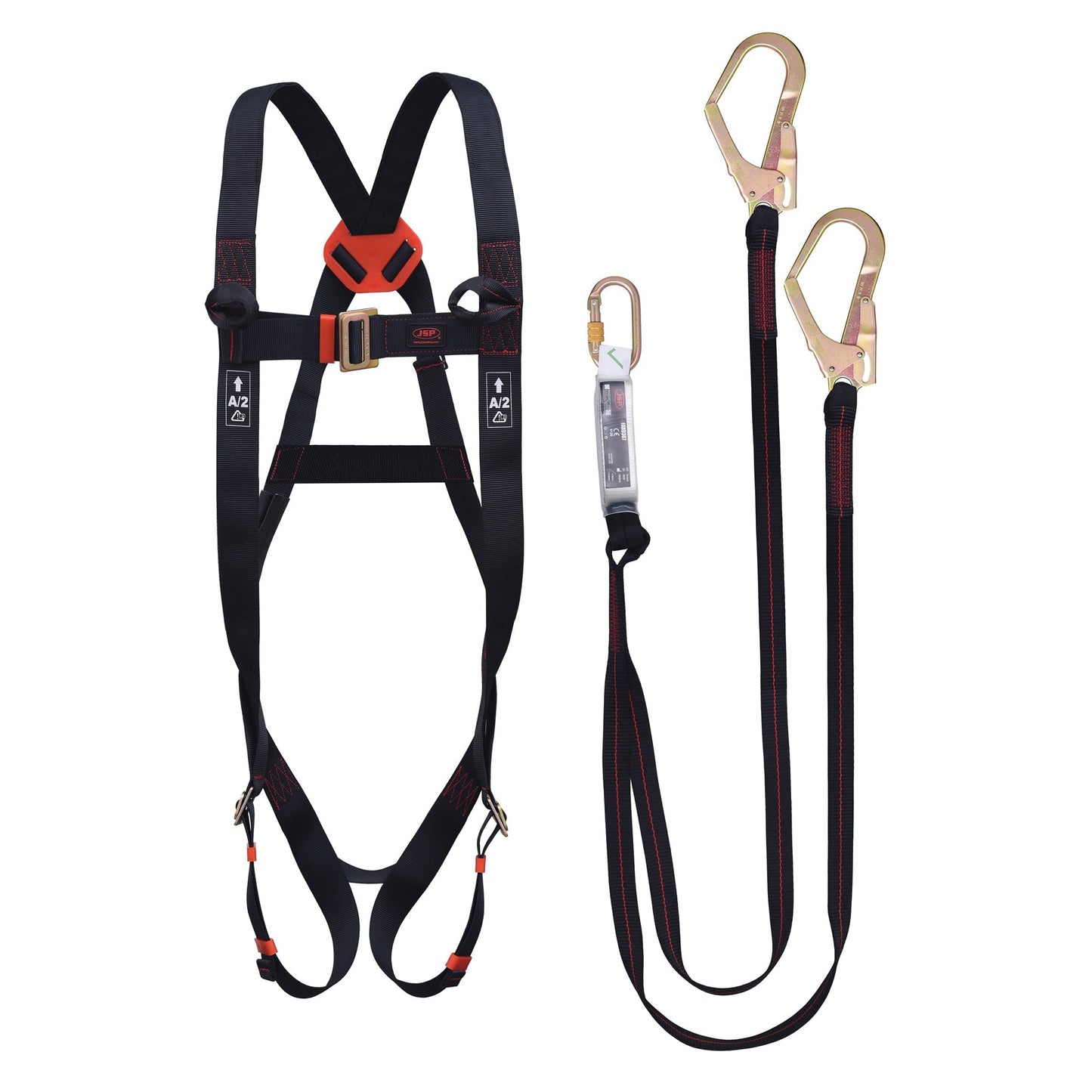 JSP Spartan Twin Fall Arrest Kit with 2-Point Harness and Lanyard EN Certified
