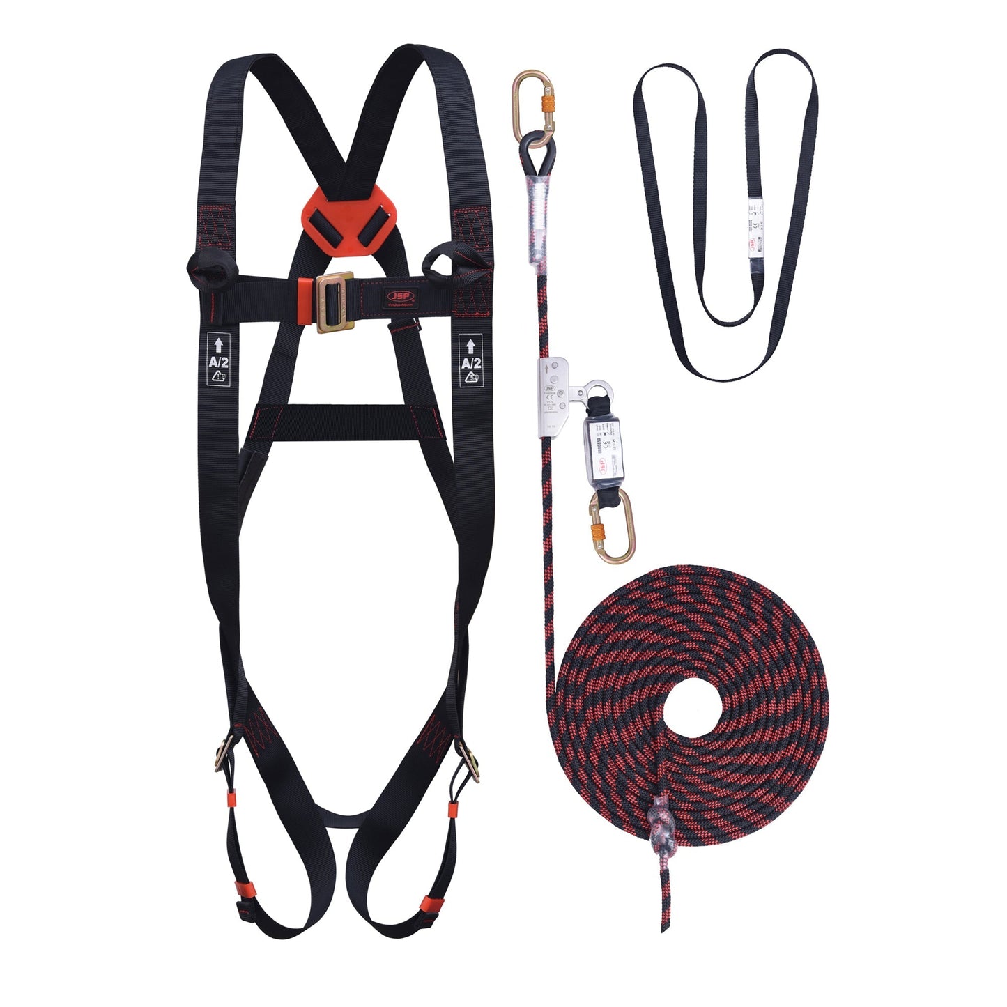 JSP Spartan Rope and Grab Kit with 10m Rope 2-Point Harness and Sling