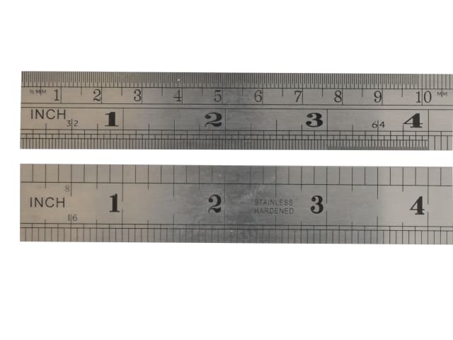 Fisher F106ME 150mm Steel Rule Double Sided Metric English Accurate Measurement