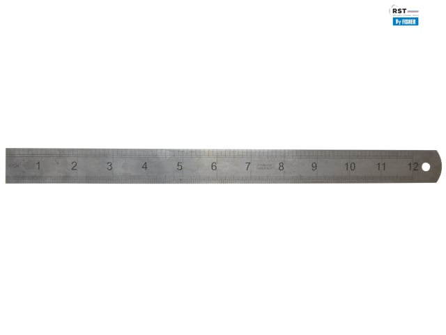 Fisher F112ME 300mm Stainless Steel Rule Double Sided Metric English Measurement