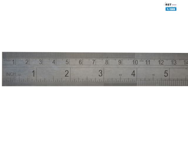 Fisher F112ME 300mm Stainless Steel Rule Double Sided Metric English Measurement