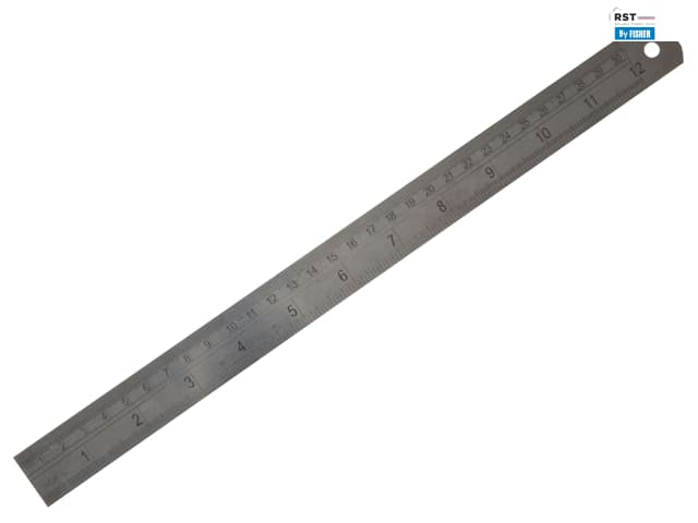 Fisher F112ME 300mm Stainless Steel Rule Double Sided Metric English Measurement