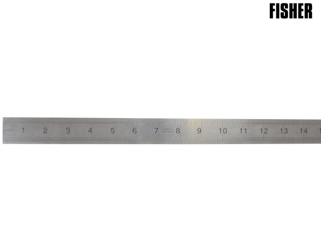 Fisher F124ME 600mm Stainless Steel Rule Double Sided Metric English Measurement