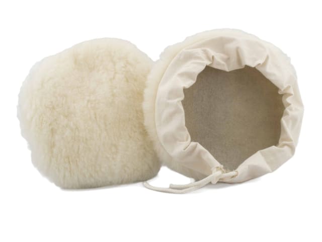 Flexipads 200mm Wool Polishing Bonnet 100% Wool Fabric Backed Made in UK