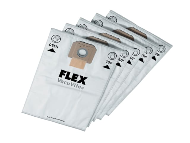 Flex Power Tools Fleece Filter Bags Pack of 5 for VCE 35 L AC Dust Extractor