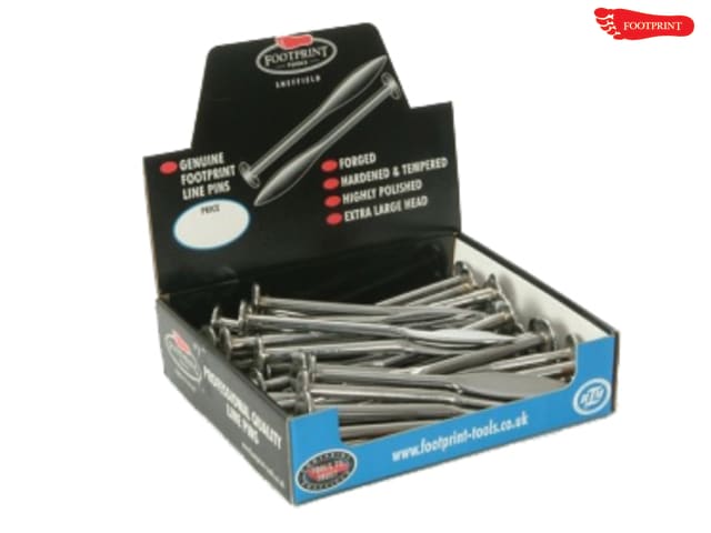 Footprint 620CD Steel Line Pins 160mm Chrome Plated Display Box of 50